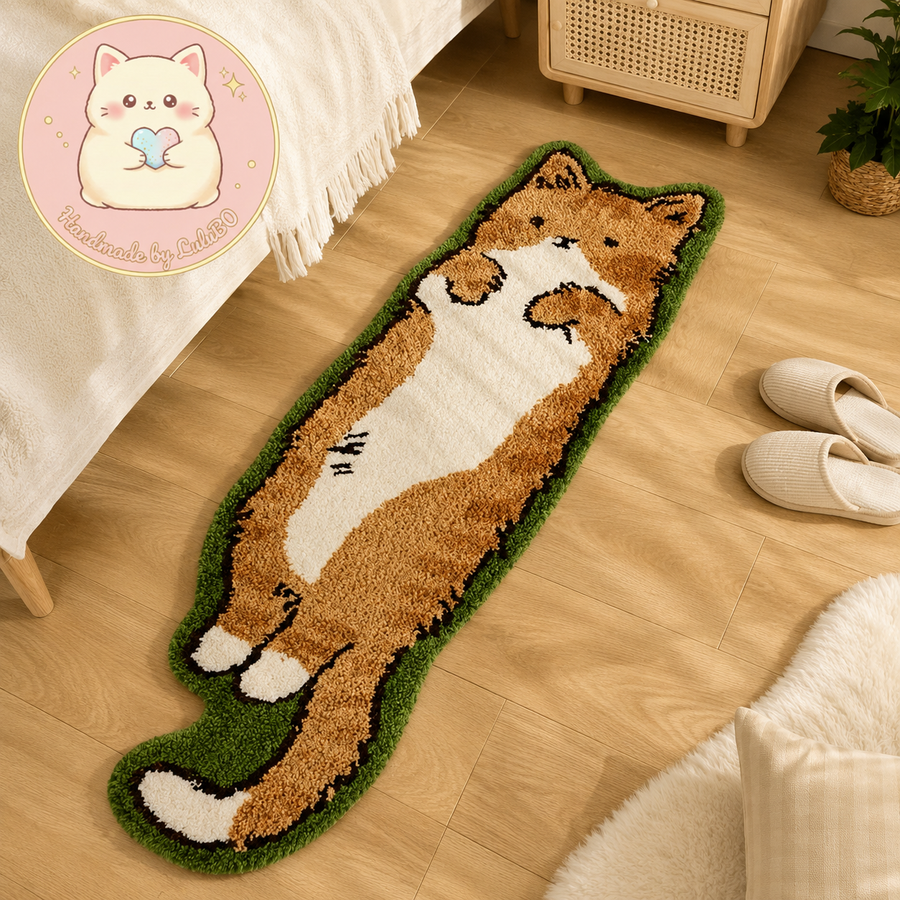 Sevimli Kedi Tasarımlı Tufting Halı